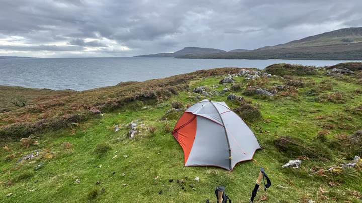 Tent at dusk